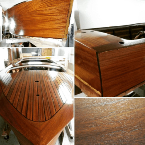 Treat your wooden boat with a layer of linseed oil for a nice result.