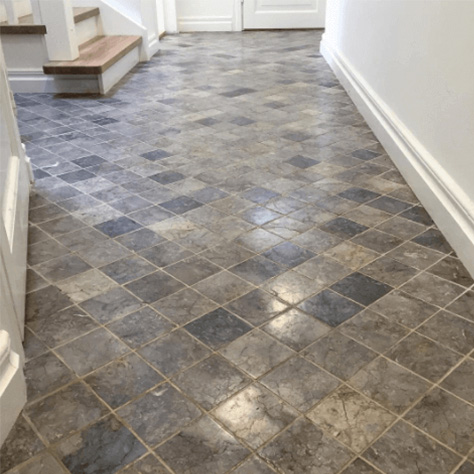 treat limestone floors with stone oil for a dirt-repellent surface.
