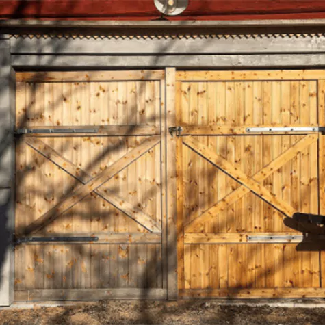 Impregnate wooden doors with linseed oil.