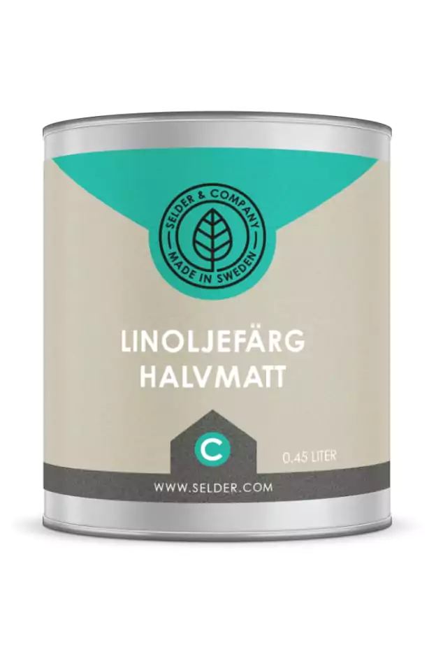 Product picture of semi-matte linseed oil paint.