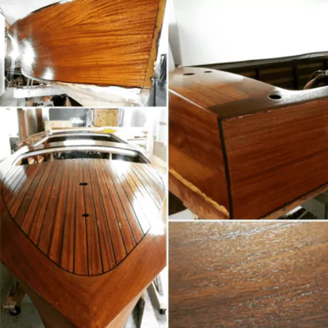 Treat your wooden boat with a layer of linseed oil for a nice result.