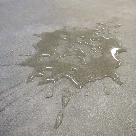 Get a water-repellent surface by treating stone floors with stone oil.